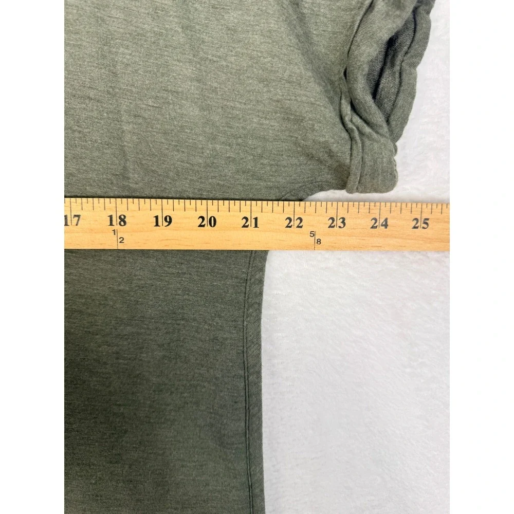 Matty M Olive Green Dolman Sleeve Tunic Top Women's Size M‎ Curved Hem So Soft!